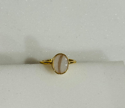 Gold plated oval ring